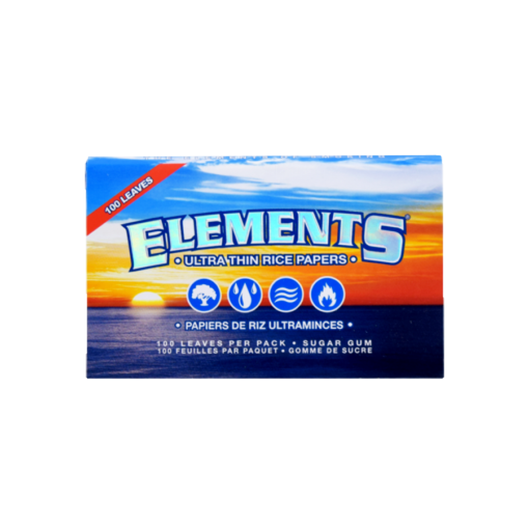 Elements Ultimate Thin Single Wide Rolling Papers (Display of 25)