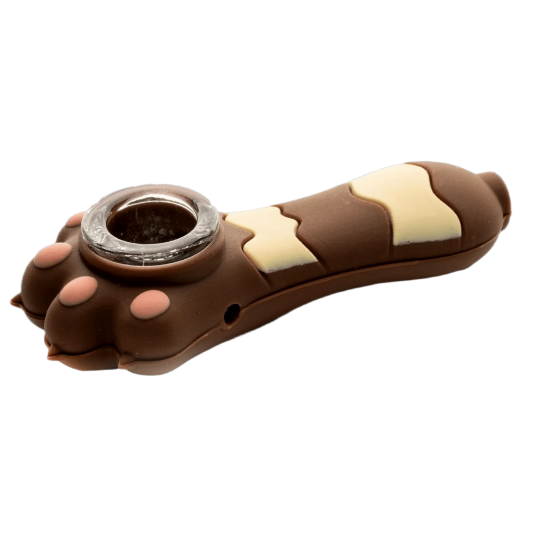 Lit Silicone 3.25" Cat Paw Weed Pipe