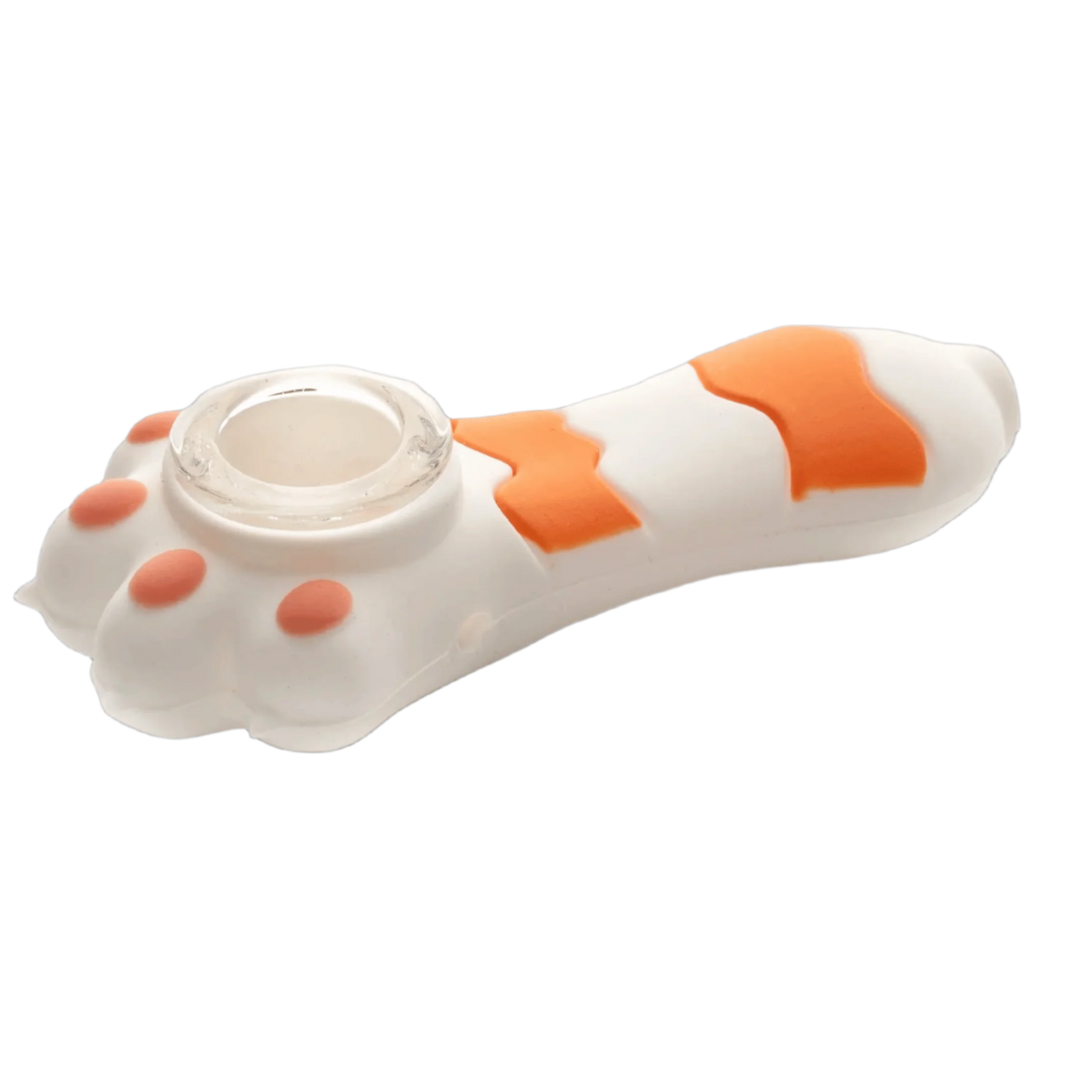 Lit Silicone 3.25" Cat Paw Weed Pipe