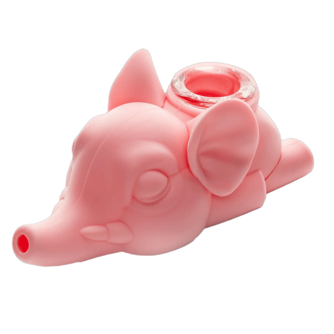 Lit Silicone 4" Elephant Weed Pipe