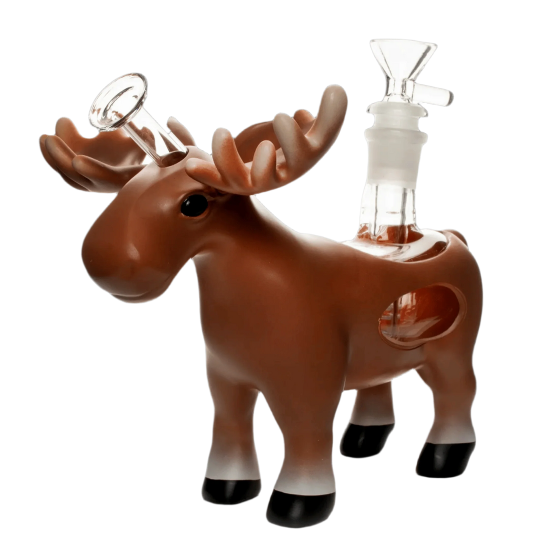 Lit Silicone 7" Moose Water Pipe