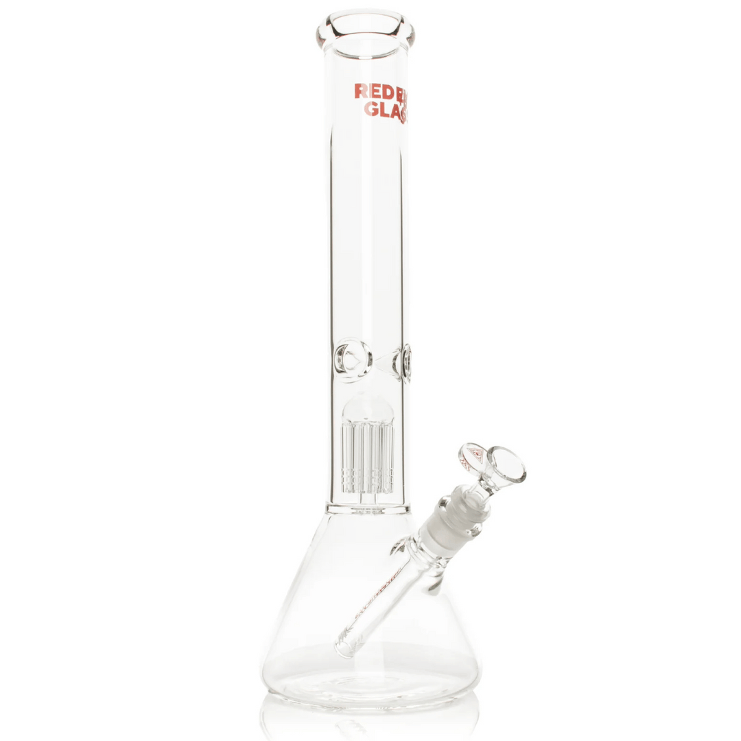 Red Eye Glass 16" Jammer Dual Chamber 8-Arm Tree Perc Bong