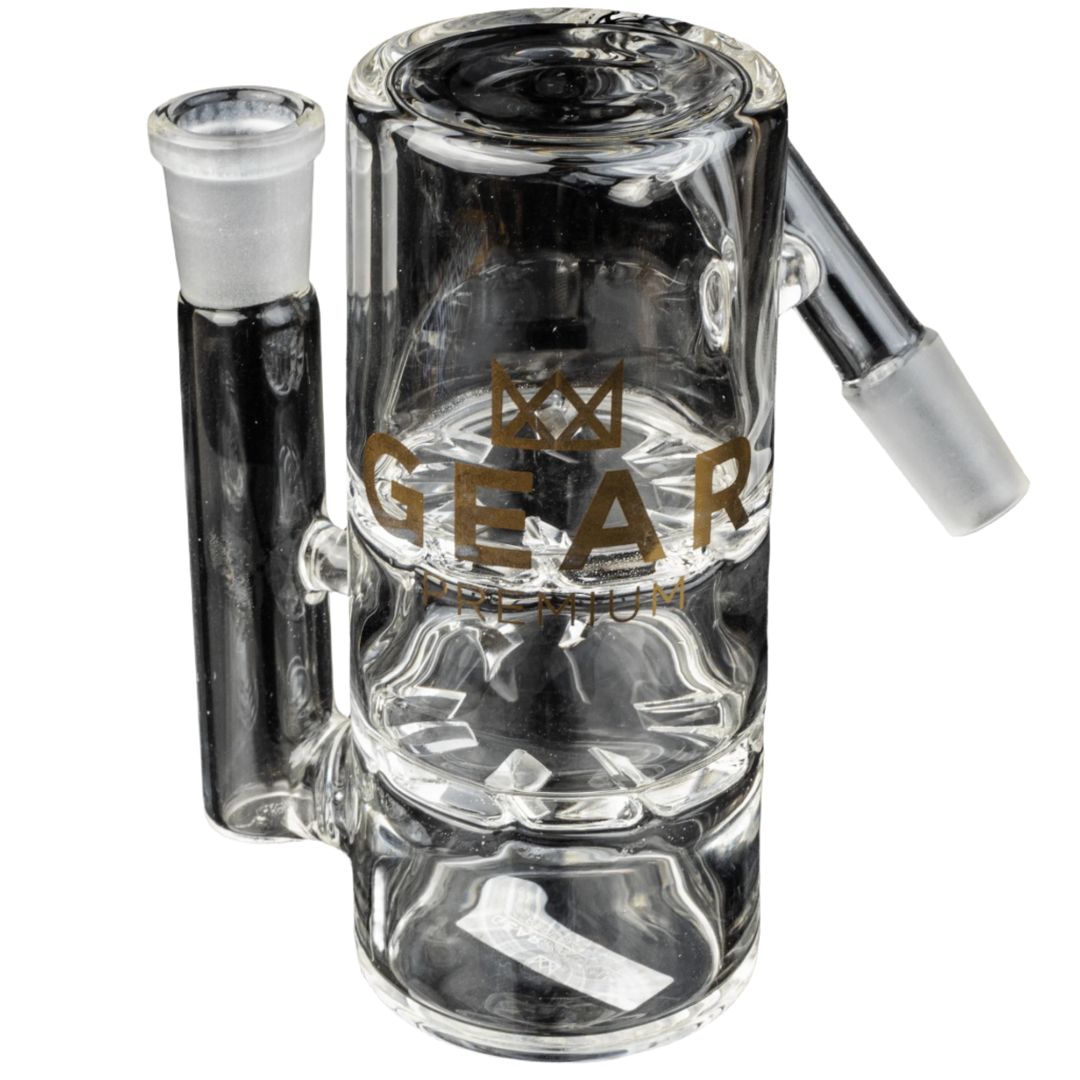 GEAR Premium 45° Double Turbine Perc Ash Catcher - Canadian Vaporizers