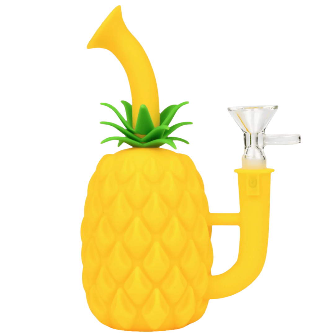 Lit Silicone 7" Pineapple Water Pipe - Canadian Vaporizers
