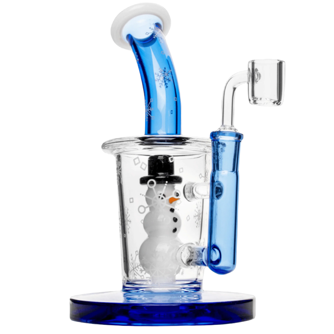 Red Eye Glass 8" Snowman Concentrate Rig - Canadian Vaporizers