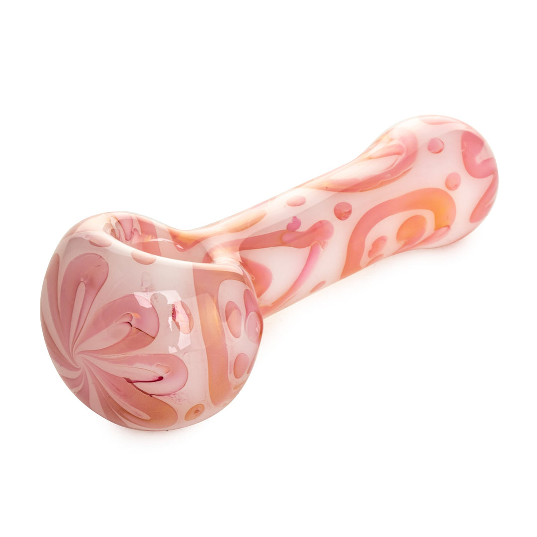 Red Eye Glass 4.5" Peace, Love & Happiness Spoon Hand Pipe