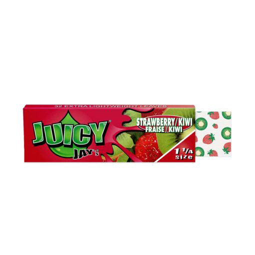 Juicy Jay 1¼ Strawberry Kiwi Rolling Papers (Display of 24)