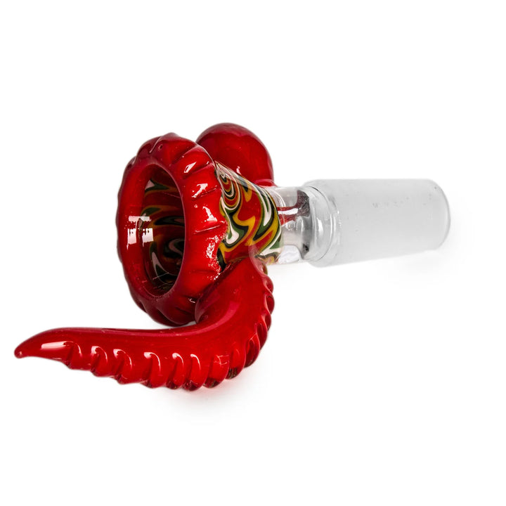 Red Eye Glass 14mm Wig-Wag Cone Pull-Out W/Marble