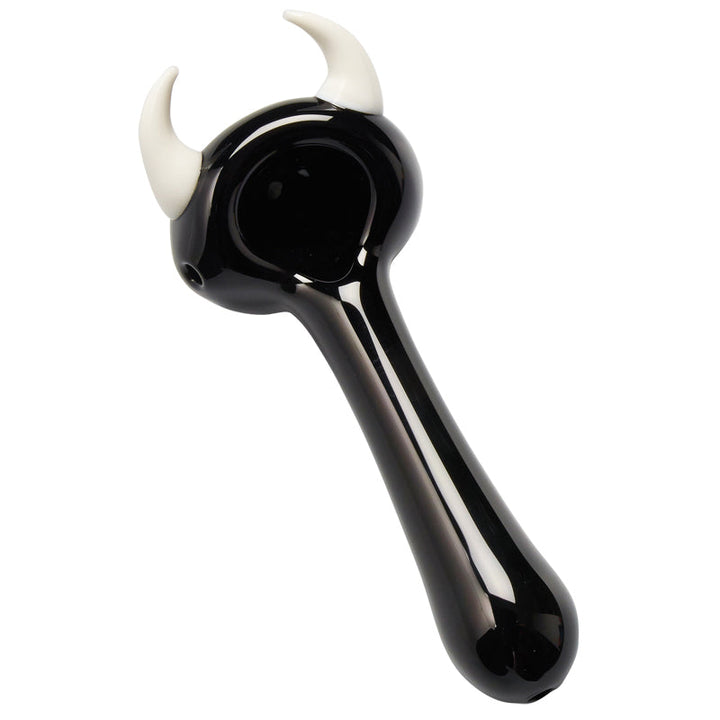 Red Eye Glass 4.5" White Horn Hand Pipe