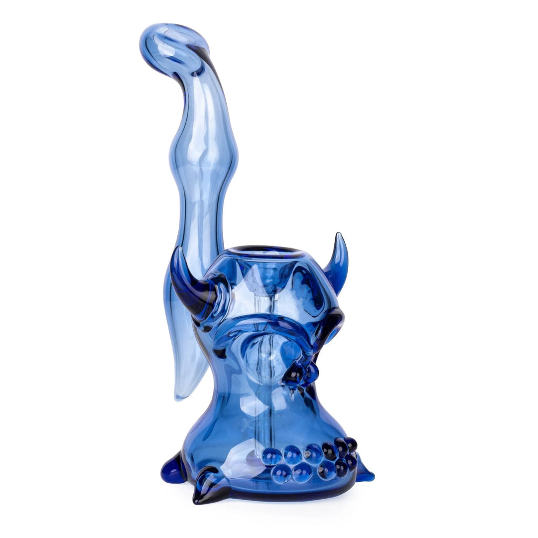 Red Eye Glass 7.5" Demon Skull Bubbler
