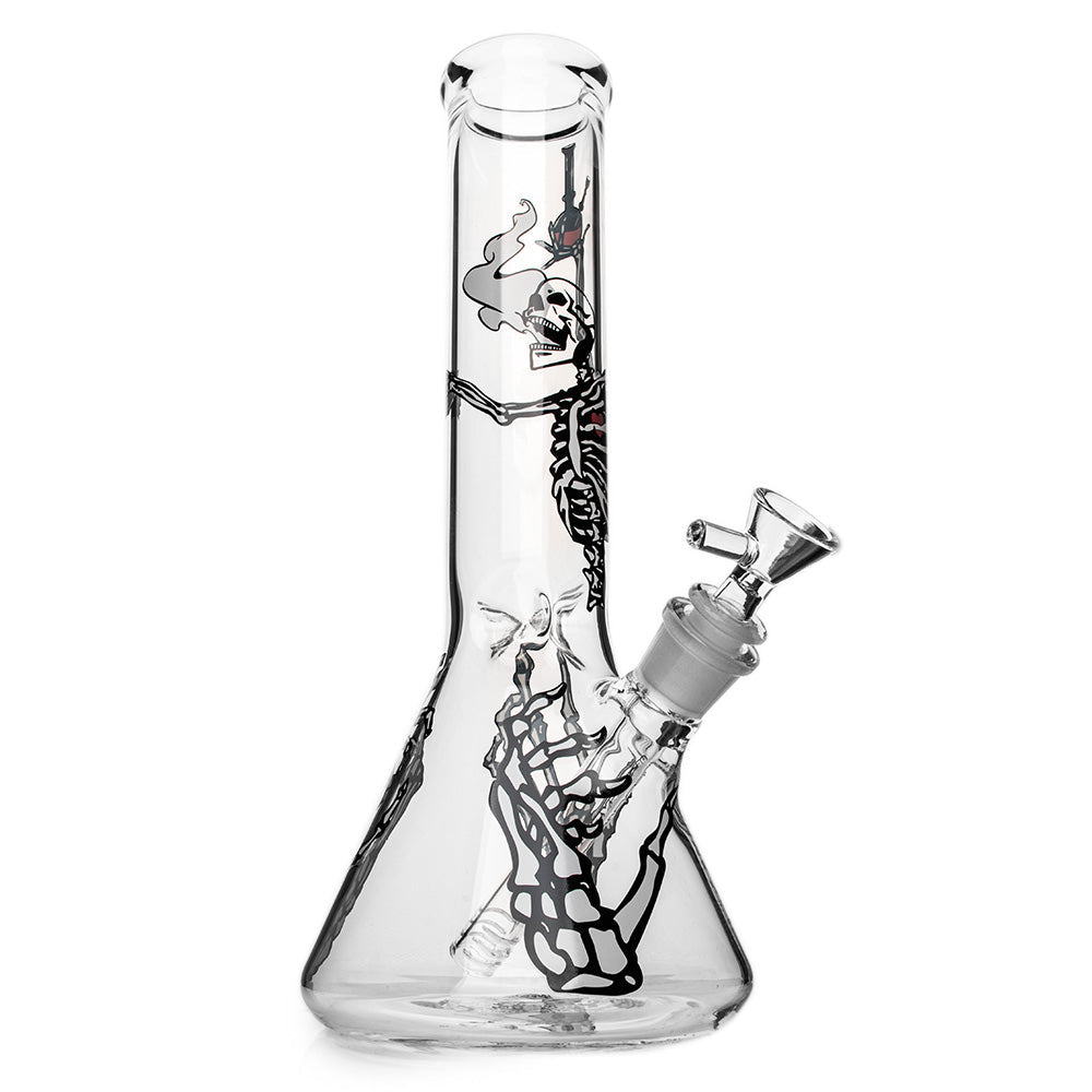 Red Eye Glass 12" Skelebong Beaker Base Bong
