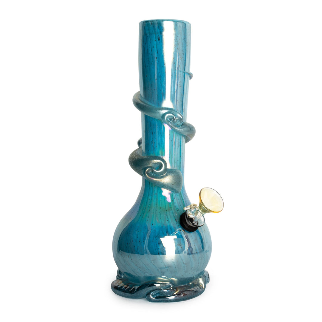 Retro Glass 13" Platinum Metallic Kozani Bong