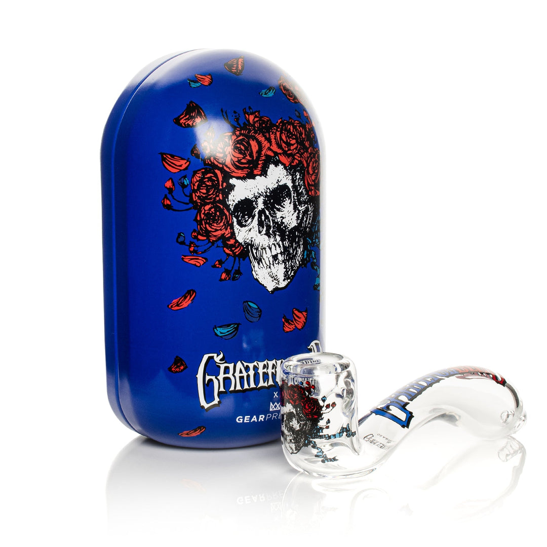 Grateful Dead 5.5" Bertha Sherlock Hand Pipe in Collectible Tin