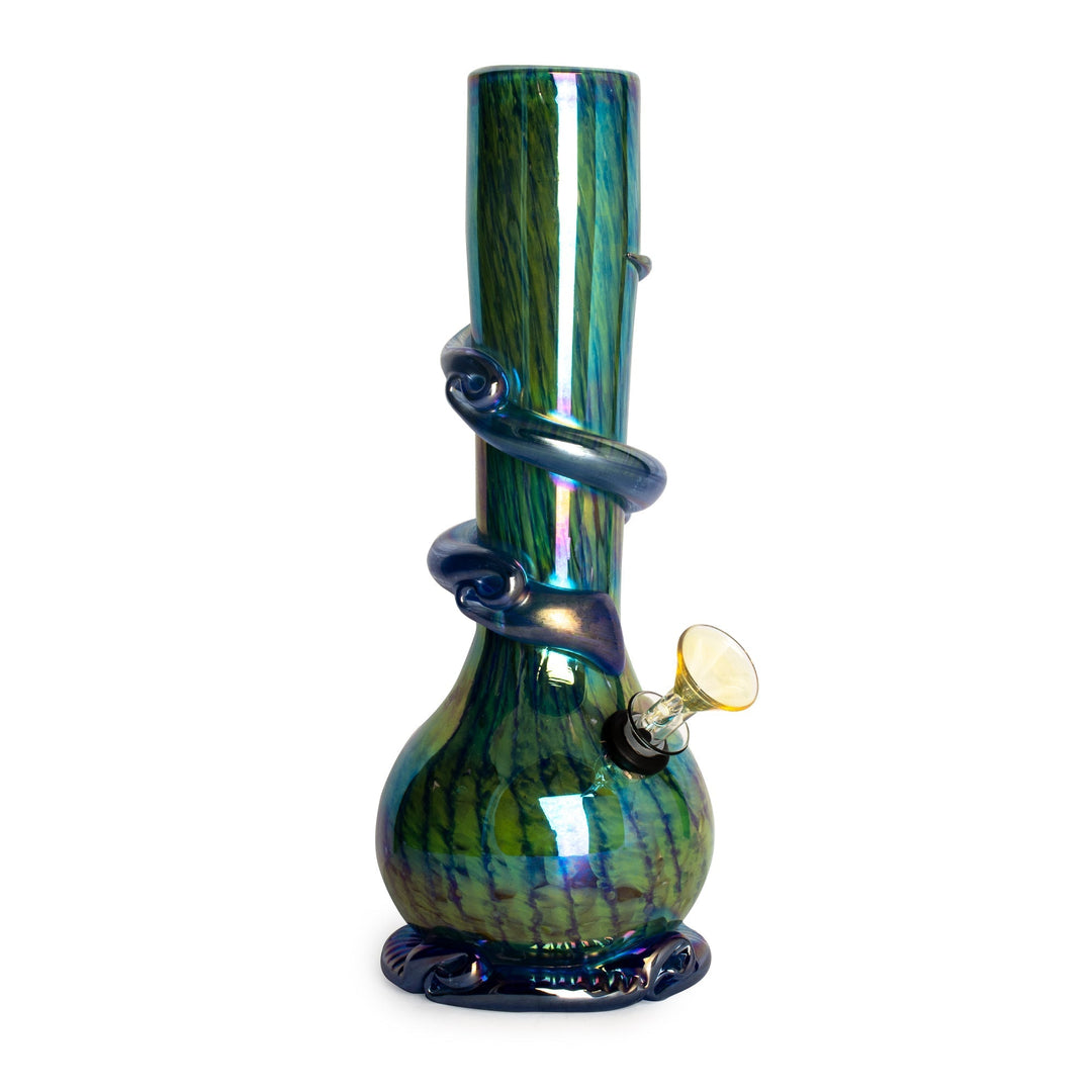 Retro Glass 13" Platinum Metallic Kozani Bong