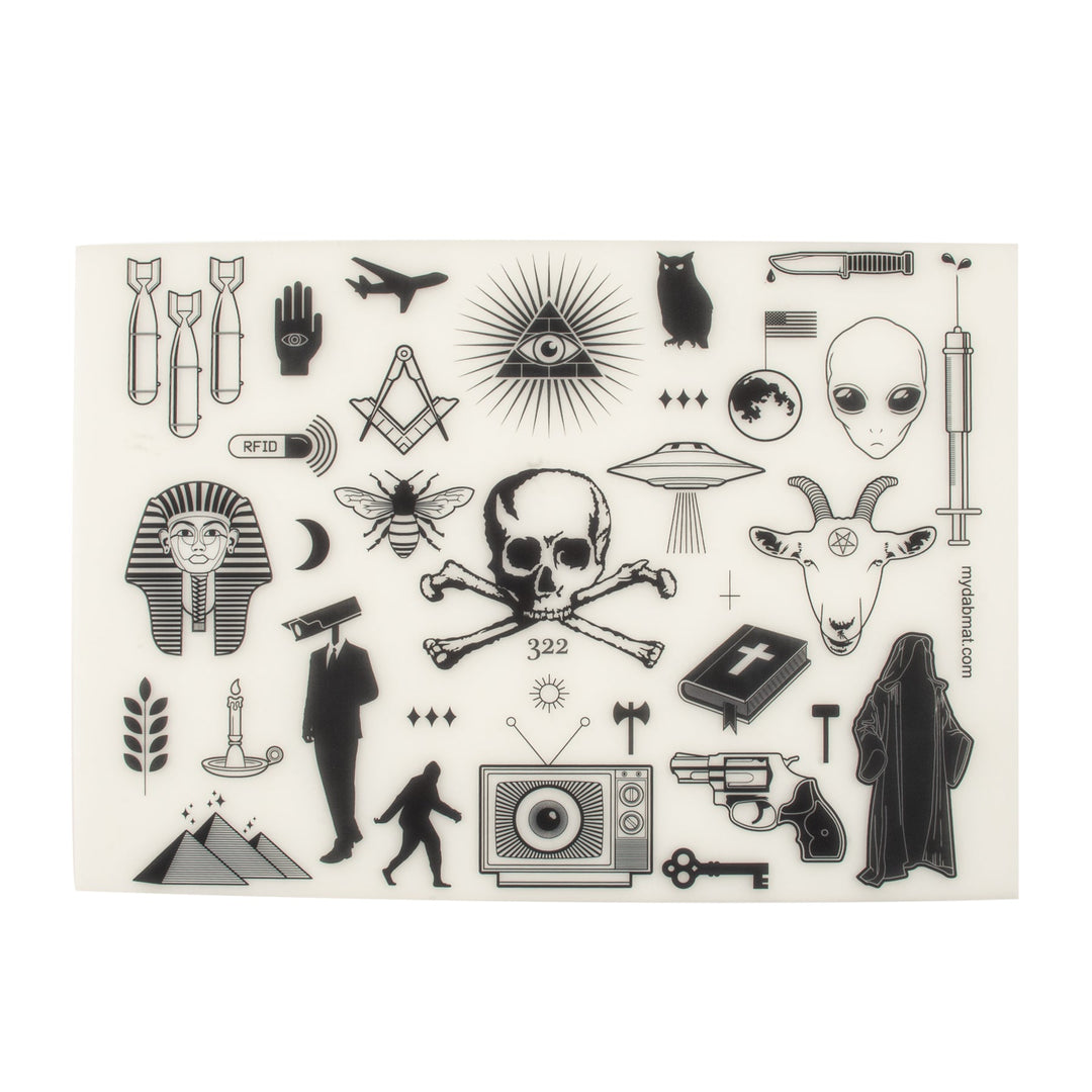 Gear Premium 12" x 8.5" Glow-in-the-Dark Conspiracy Theory Dab Mat
