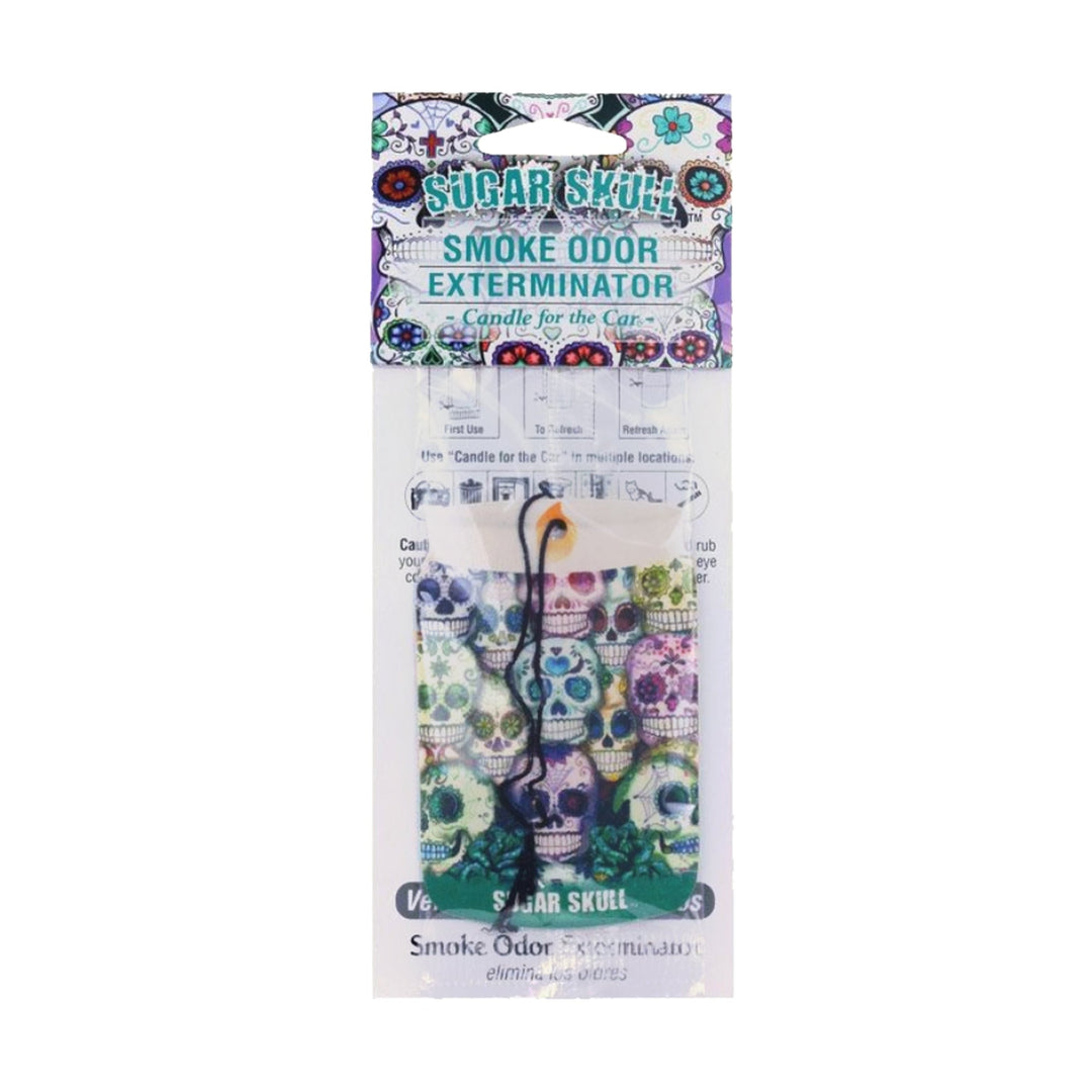 Smoke Odor Sugar Skull Car Hanger