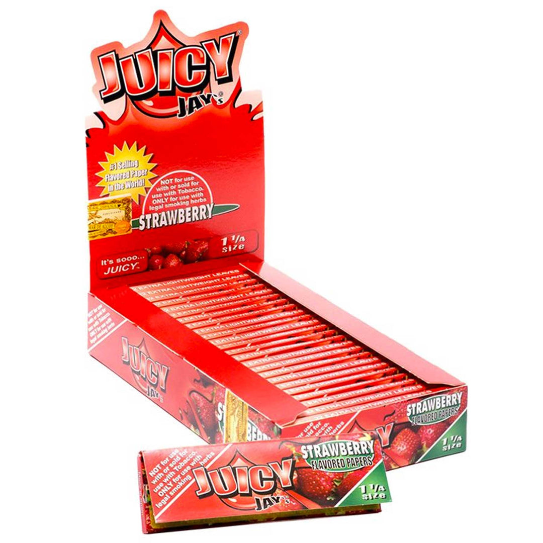 Juicy Jay 1¼ Strawberry Rolling Papers (Display of 24)