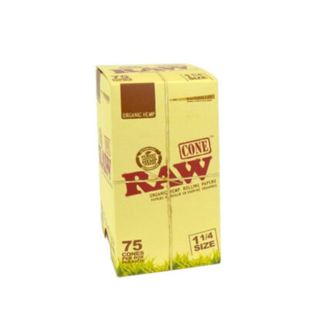 Raw 1¼ Organic Pre-Rolled Cones (Pack of 75)