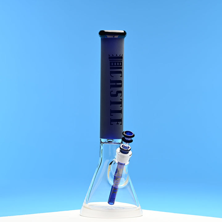 Castle Glass Works Frosted Tube 16 Inch Colored Beaker Bong