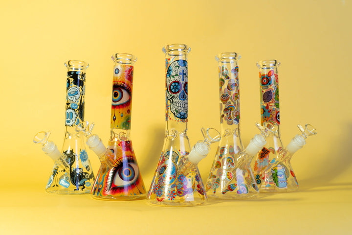 WCG 10" Faces Bong (Assorted)