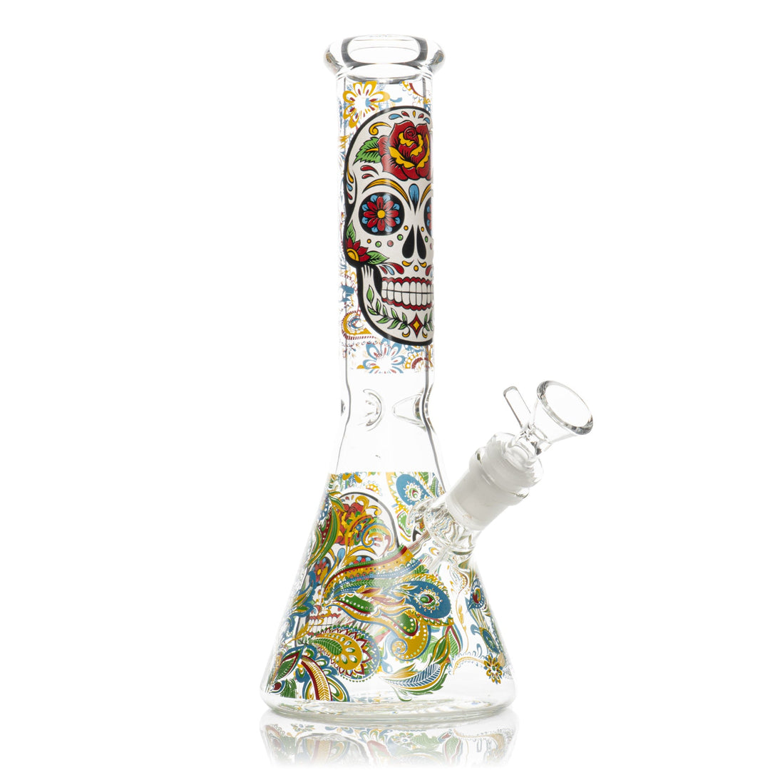 WCG 10" Sugar Skulls Bong (Assorted)