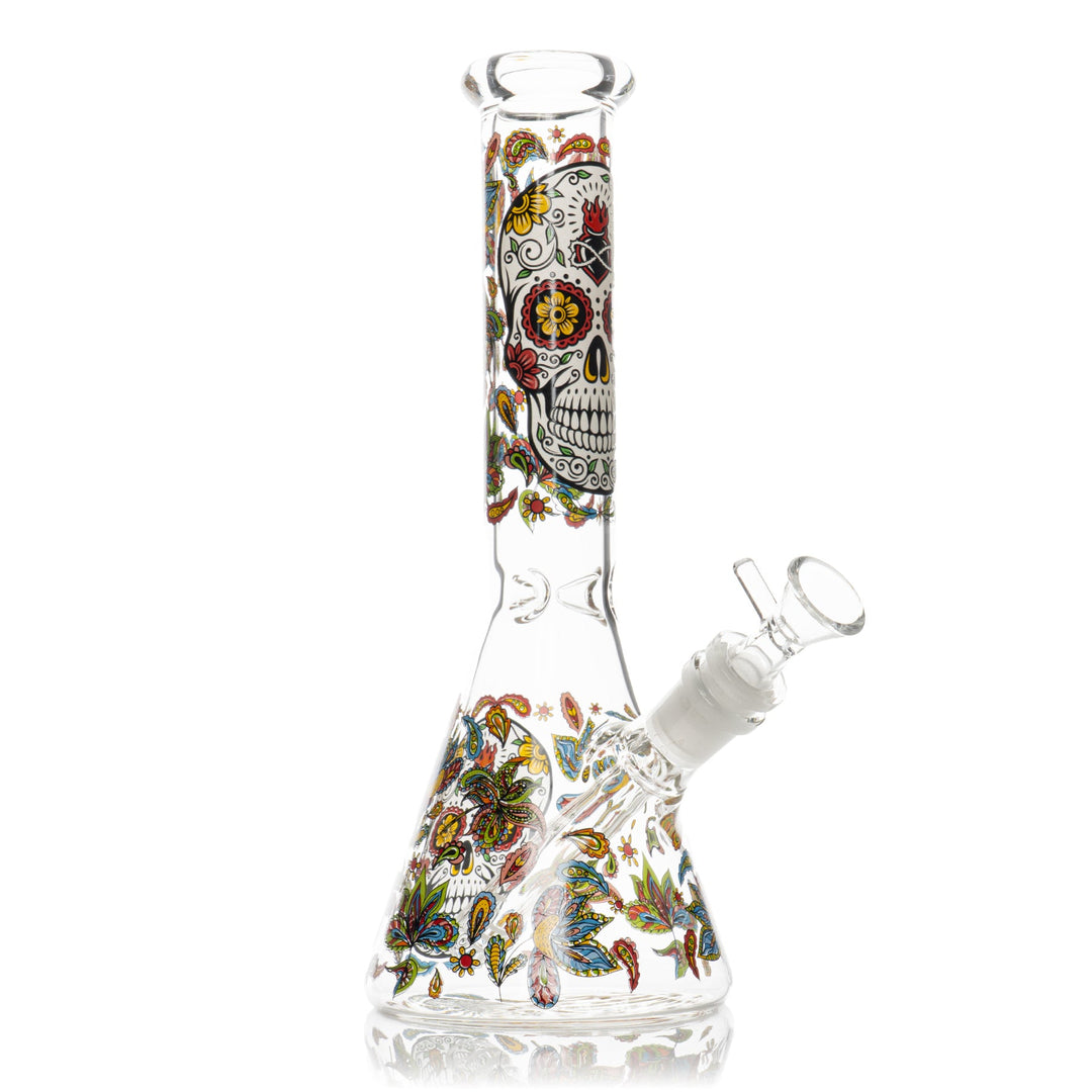 WCG 10" Sugar Skulls Bong (Assorted)
