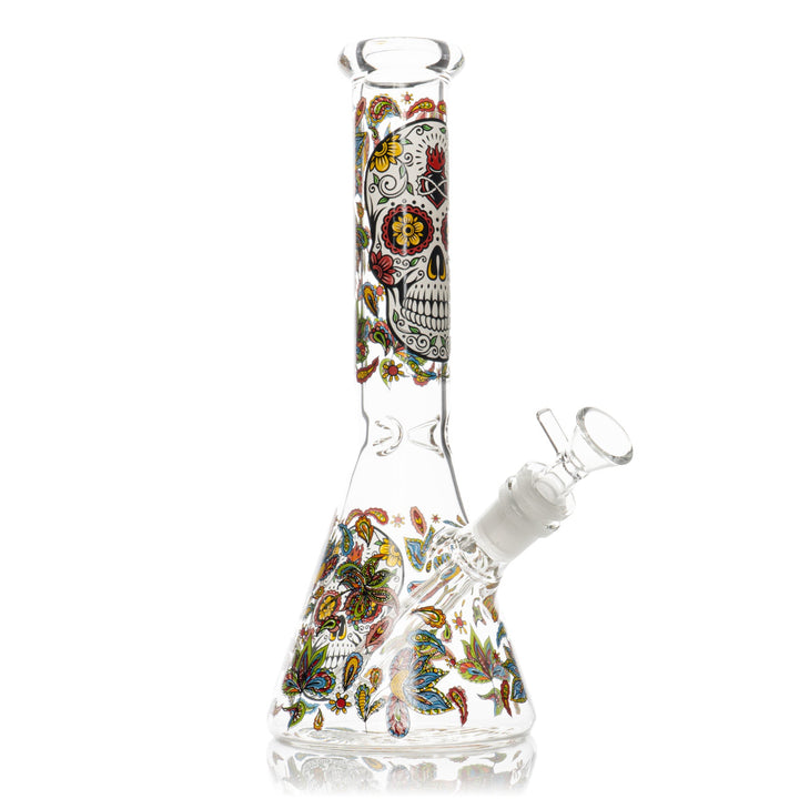 WCG 10" Sugar Skulls Bong (Assorted)