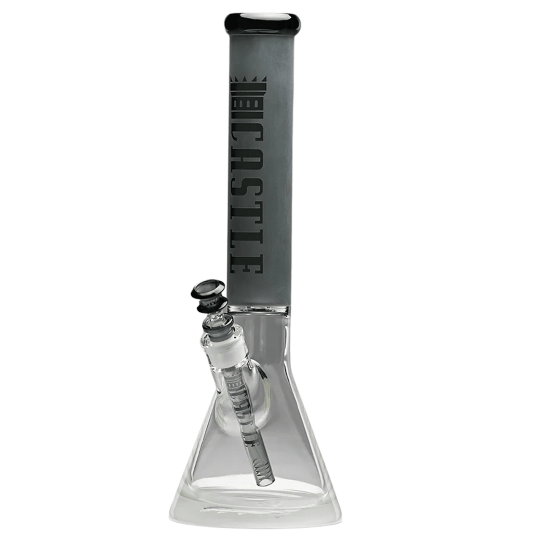 Castle Glass Works Frosted Tube 16 Inch Colored Beaker Bong