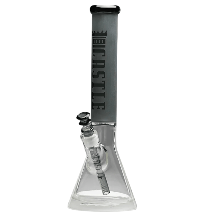 Castle Glass Works Frosted Tube 16 Inch Colored Beaker Bong