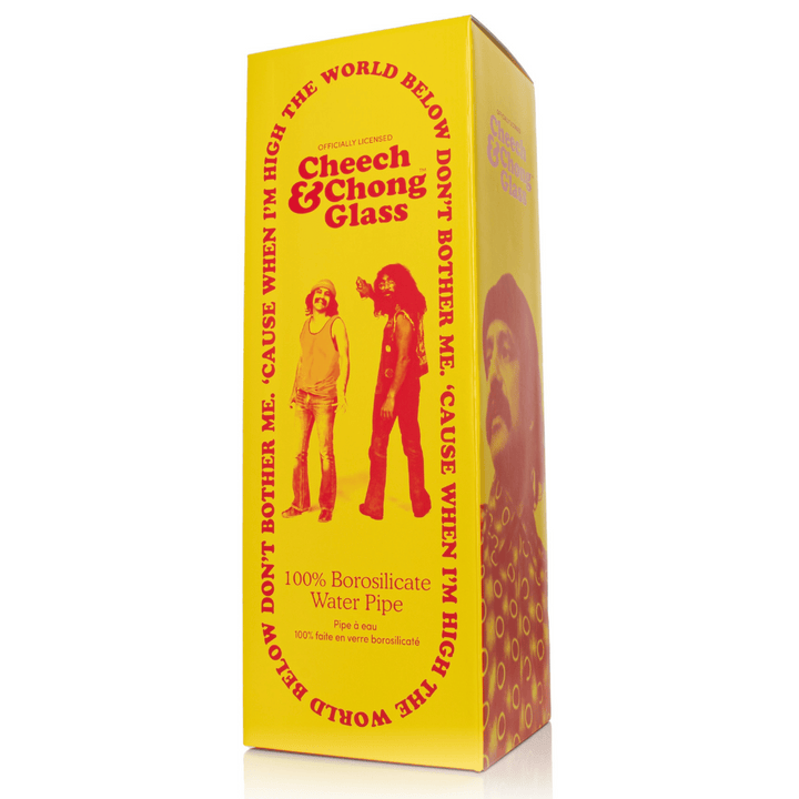 Cheech And Chong Glass 7mm Thick Tie Dye Glow-in-the-Dark Bong