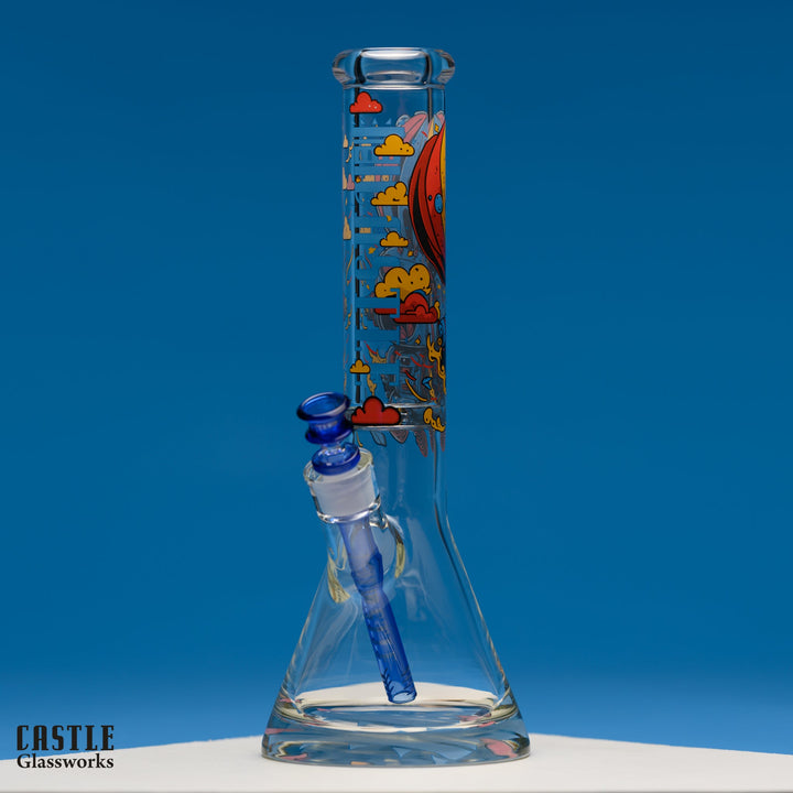 Castle Glass Works Robot 14 Inch Retro Futuristic Glass Bong - 9mm