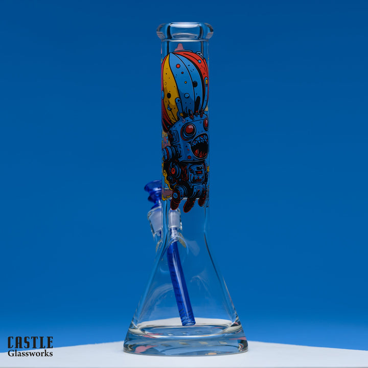 Castle Glass Works Robot 14 Inch Retro Futuristic Glass Bong - 9mm