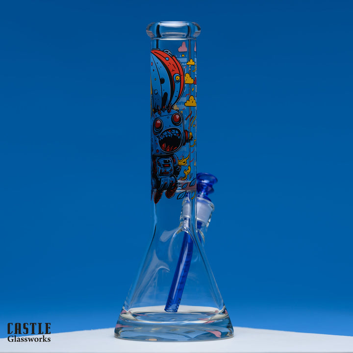 Castle Glass Works Robot 14 Inch Retro Futuristic Glass Bong - 9mm