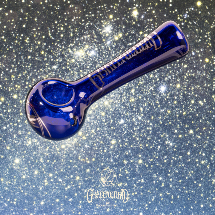 Grateful Dead 4.5" Blue & Silver Steal Your Face Spoon Hand Pipe