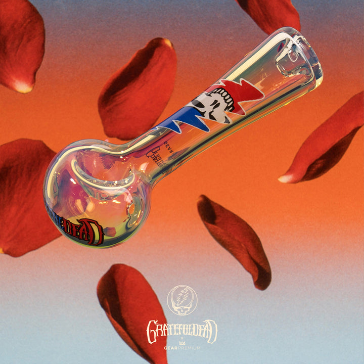 Grateful Dead 4.5" Colour Changing Stealie in Bolt Spoon Hand Pipe