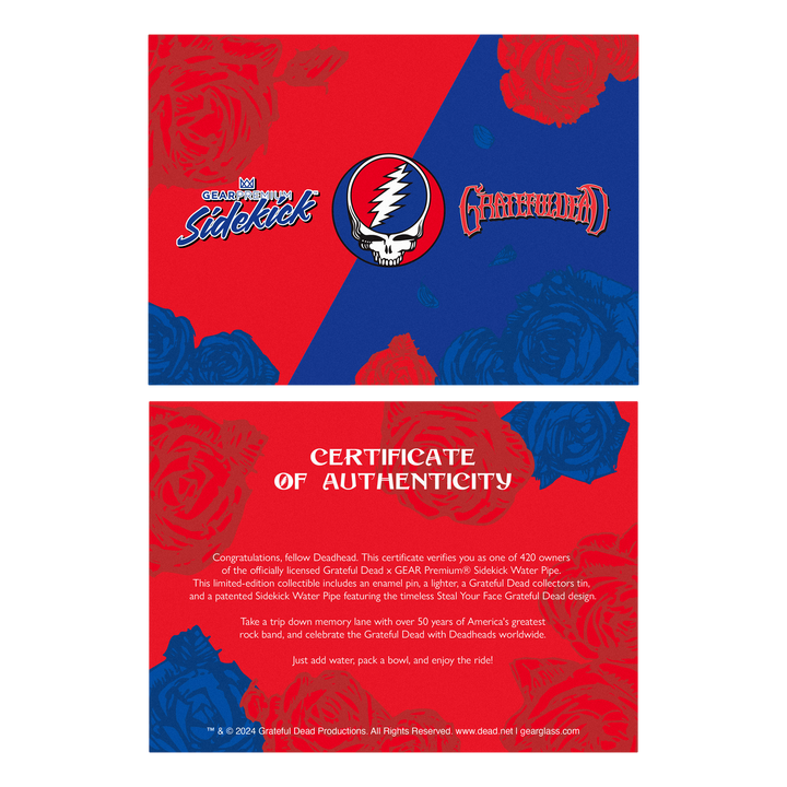 Gear Premium 12" 7mm Thick Steal Your Face Sidekick Bong (Limited Edition of 420)