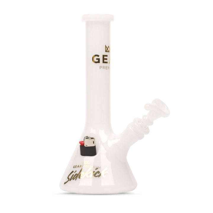 Gear Premium | Color Changing Sidekick 9" Tall Mini Beaker Tube Bong W/Built-In Mini Lighter Holster