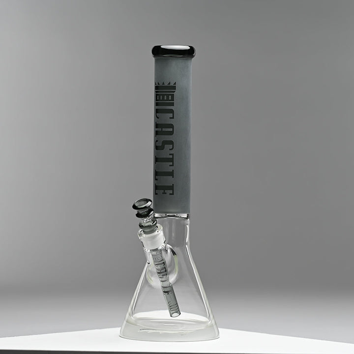 Castle Glass Works Frosted Tube 16 Inch Colored Beaker Bong