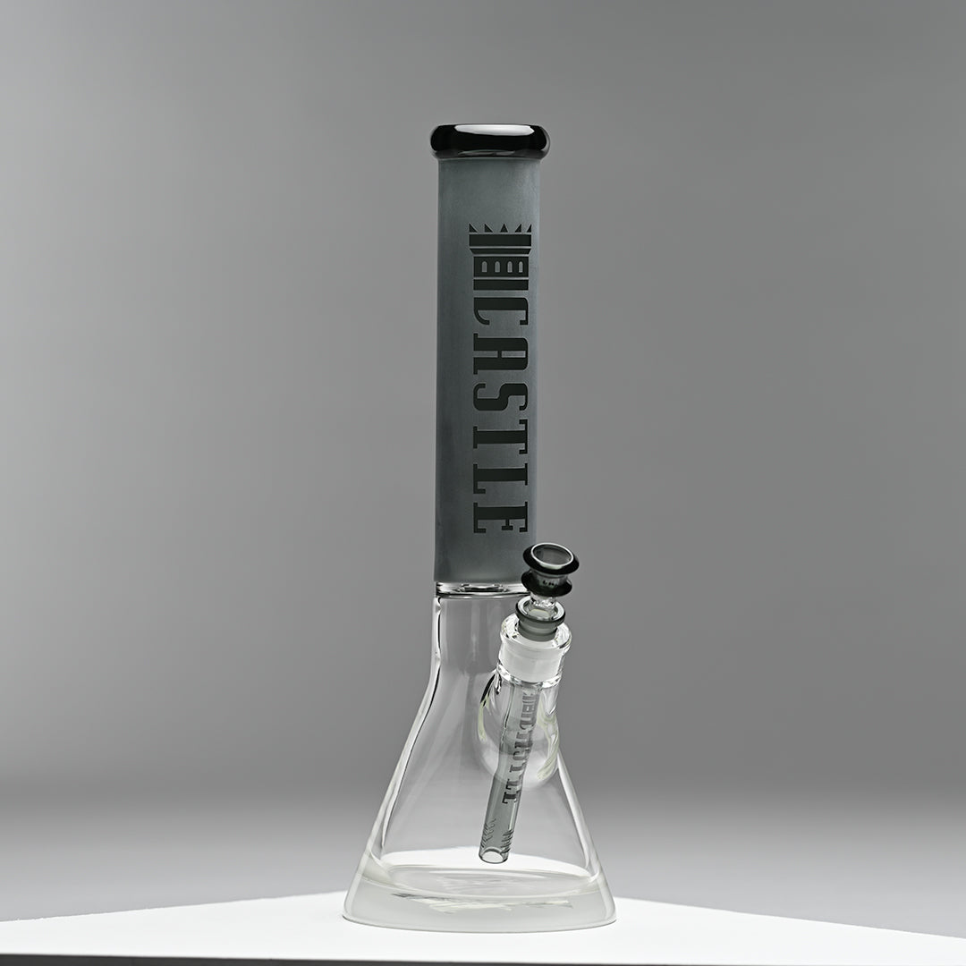 Castle Glass Works Frosted Tube 16 Inch Colored Beaker Bong