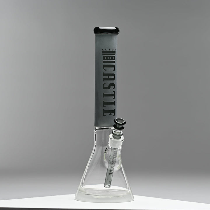 Castle Glass Works Frosted Tube 16 Inch Colored Beaker Bong