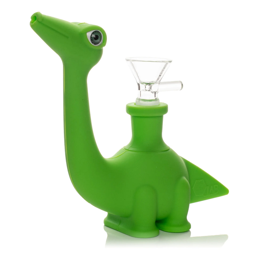 Lit Silicone 5.25" Dino Travel Bong