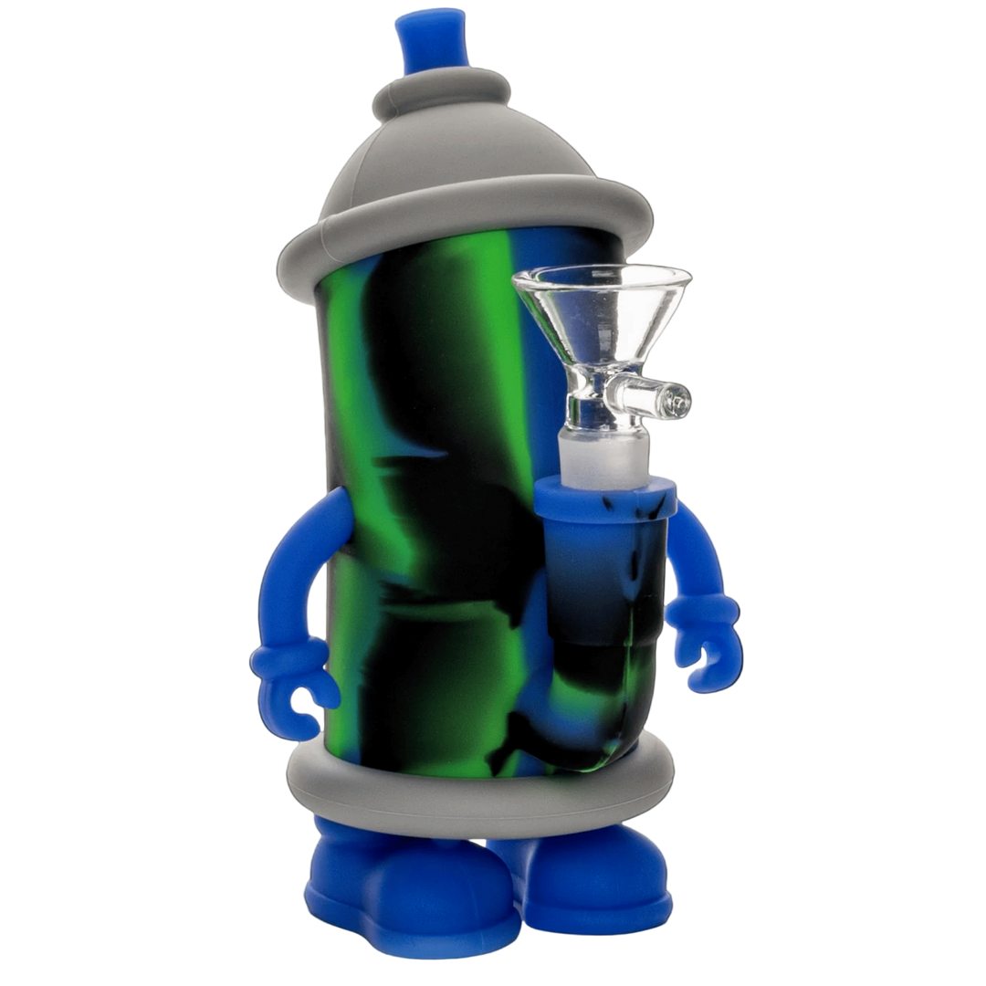 Lit Silicone 6" Spray Paint Bong