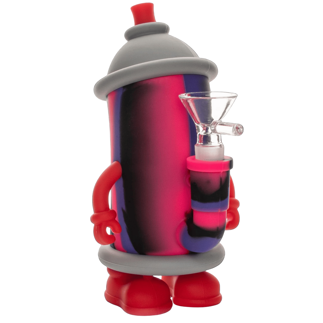 Lit Silicone 6" Spray Paint Bong