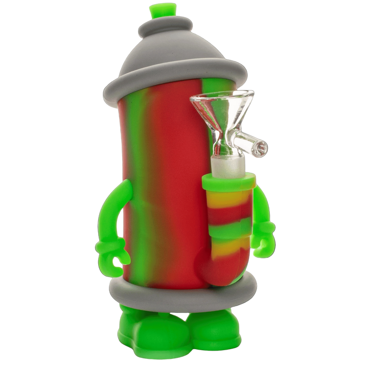 Lit Silicone 6" Spray Paint Bong
