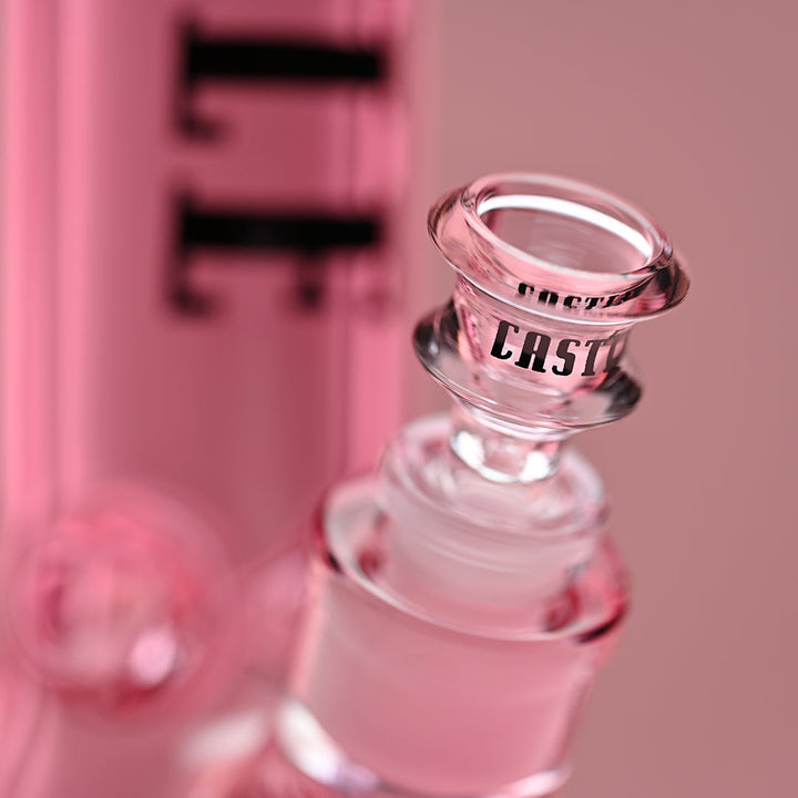 Castle Glass Works 14 Inch Luxe Electroplated Beaker Bong – 7mm Heavy Duty Glass