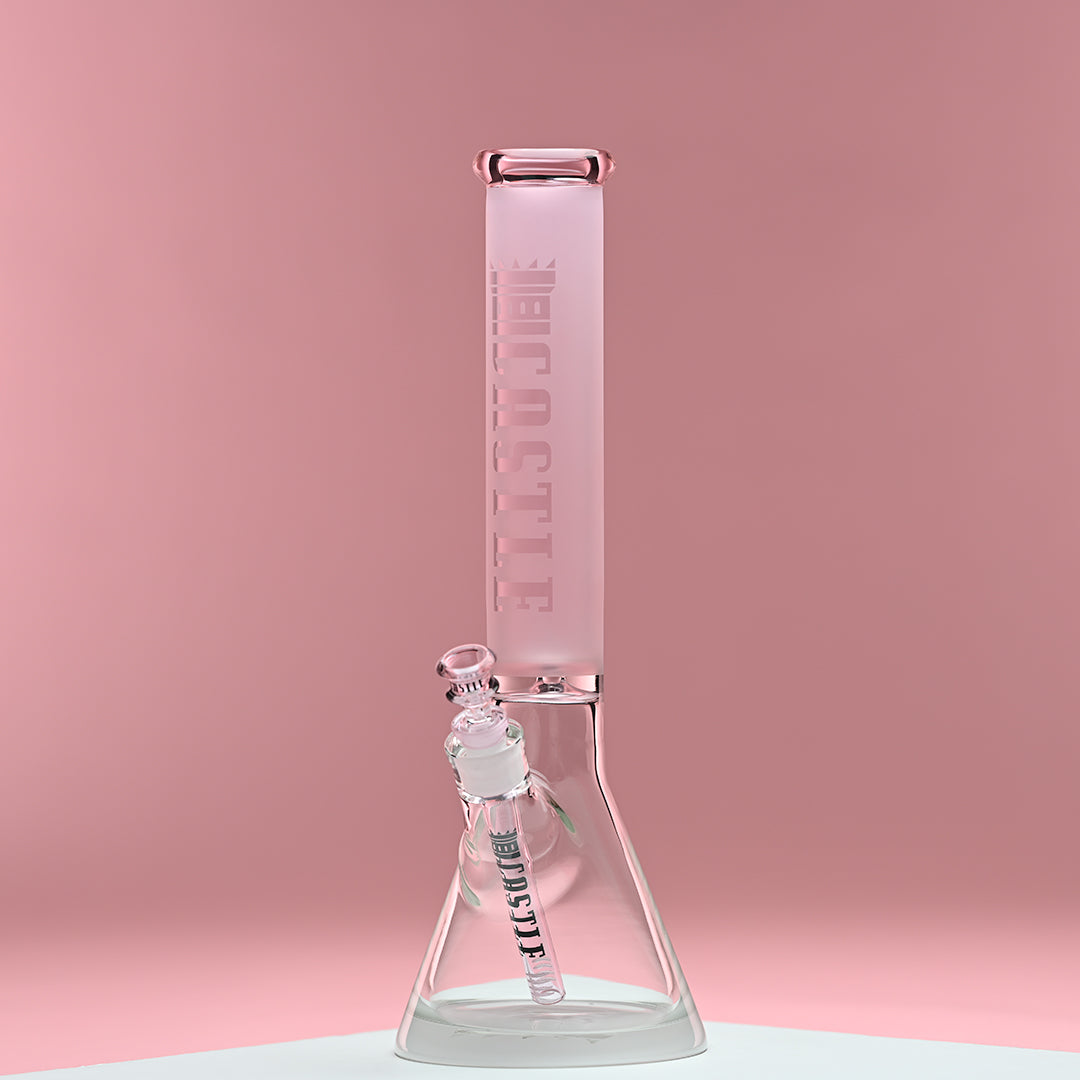 Castle Glass Works Frosted Tube 16 Inch Colored Beaker Bong