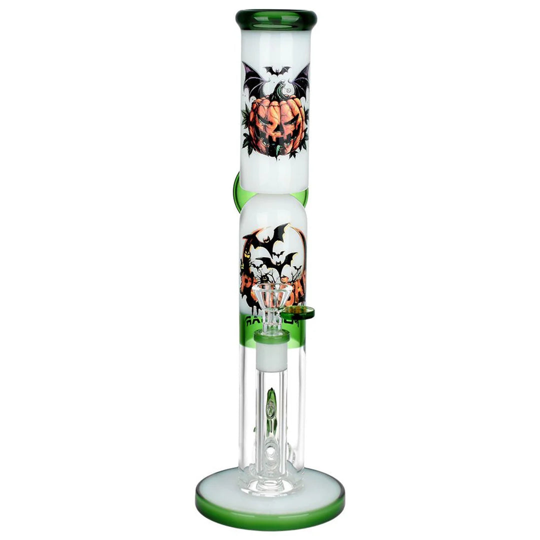 Pulsar 13 Inch Double Stacked Halloween Glass Bong with UFO Perc