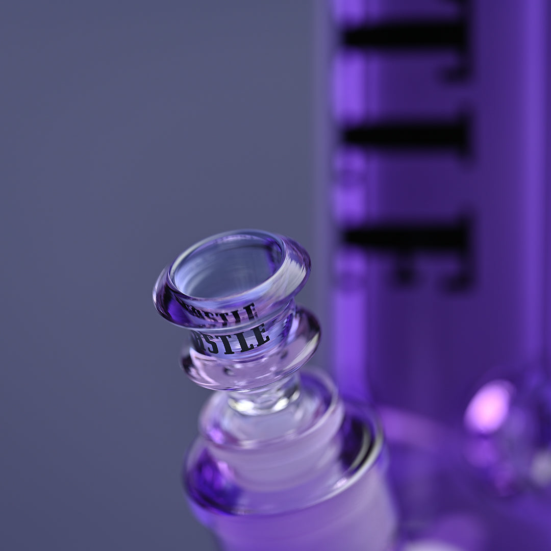 Castle Glass Works 14 Inch Luxe Electroplated Beaker Bong – 7mm Heavy Duty Glass