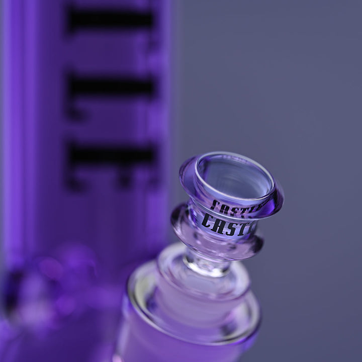 Castle Glass Works 14 Inch Luxe Electroplated Beaker Bong – 7mm Heavy Duty Glass