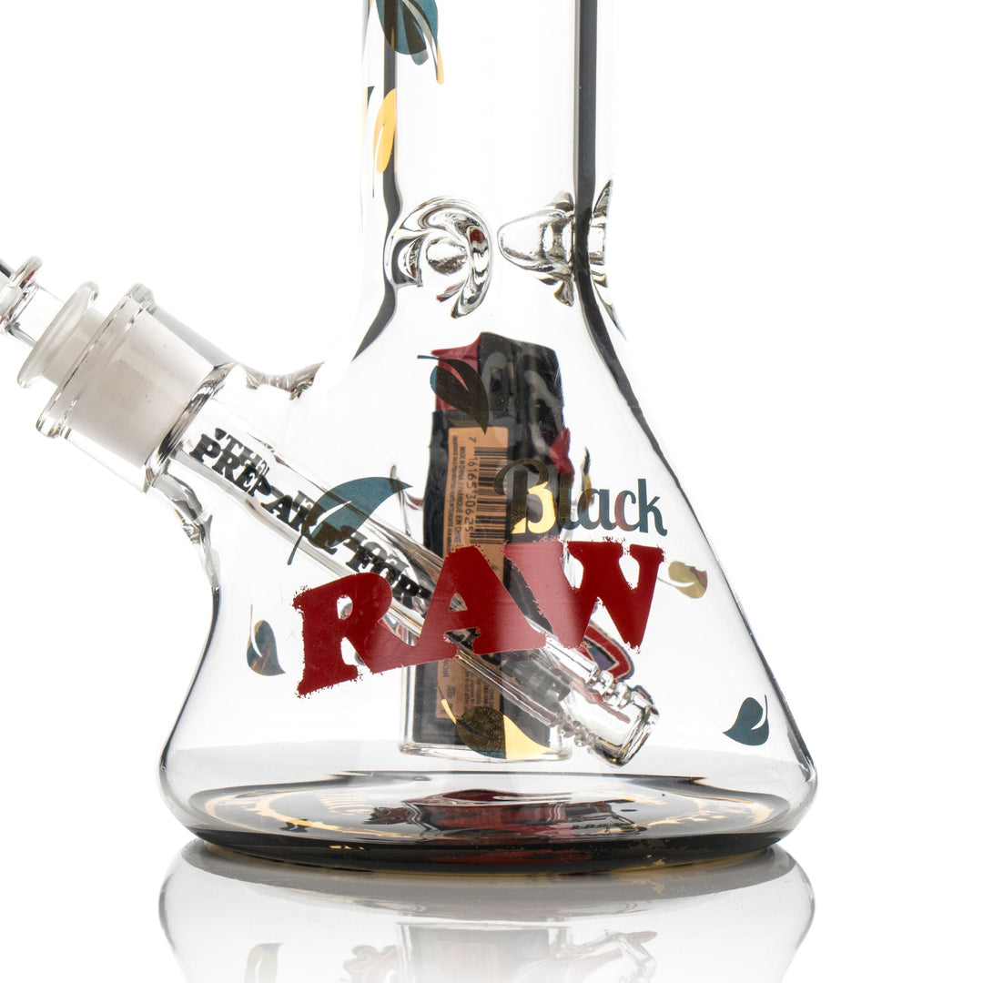 Raw 12" 7mm Thick Black Sidekick Bong